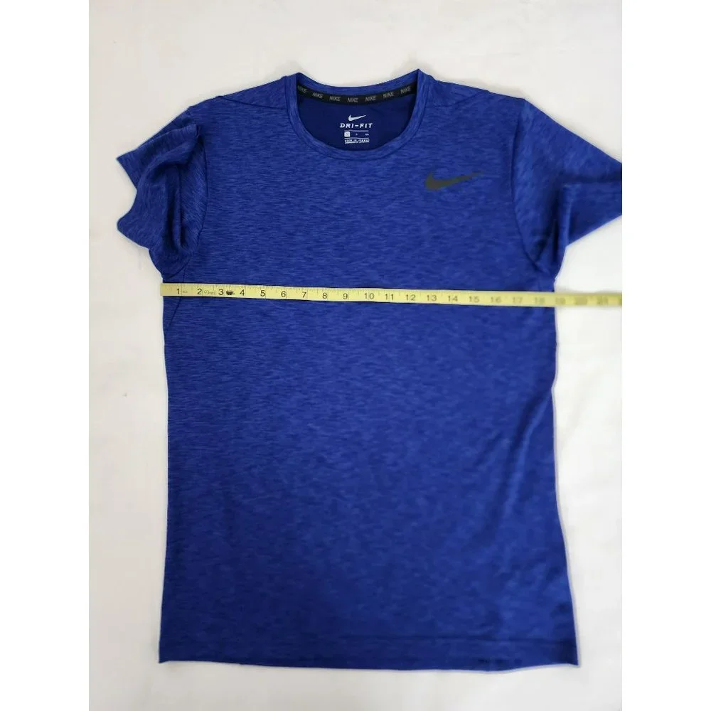 Nike Men's Athletic Dri-Fit Utility Static Short Sleeve Training Tee Blue Small - Picture 8 of 9